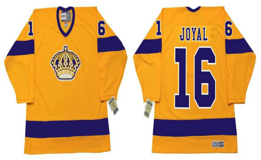2019 Men Los Angeles Kings #16 Joyal Yellow CCM NHL jerseys->los angeles kings->NHL Jersey